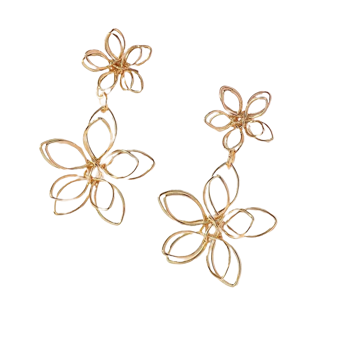 Flower Gold Delicate Earrings