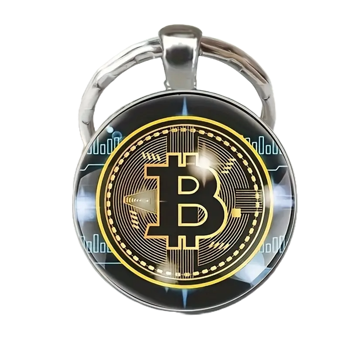 Embossed Bitcion Keychain