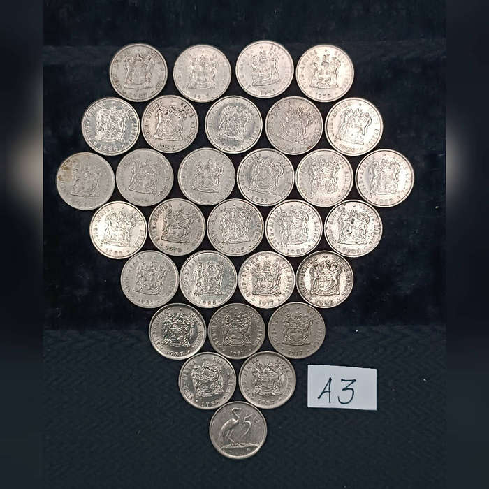South Africa five cent coins (lot A3) 5c x 30