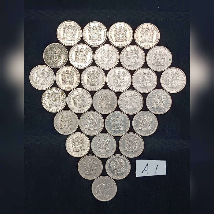 South Africa five cent coins (lot A1) 5c x 30