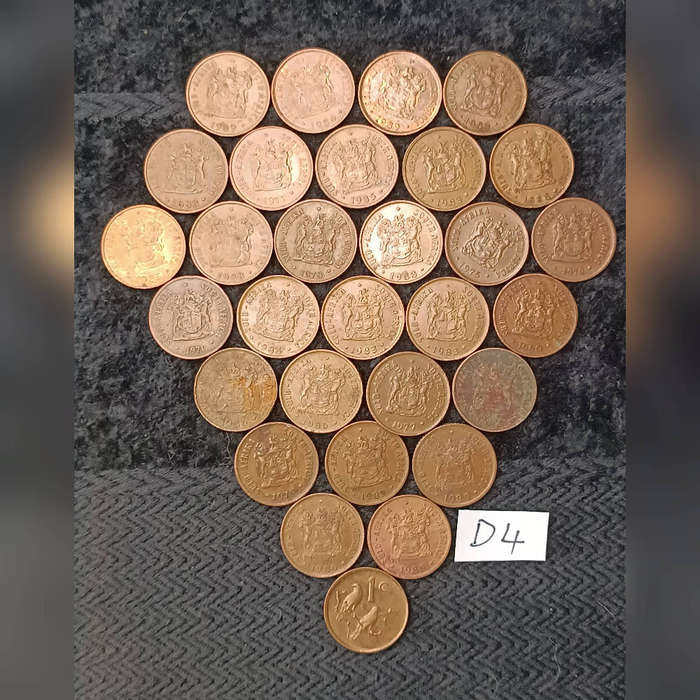 South Africa one cent coins lot D4  1c x 30