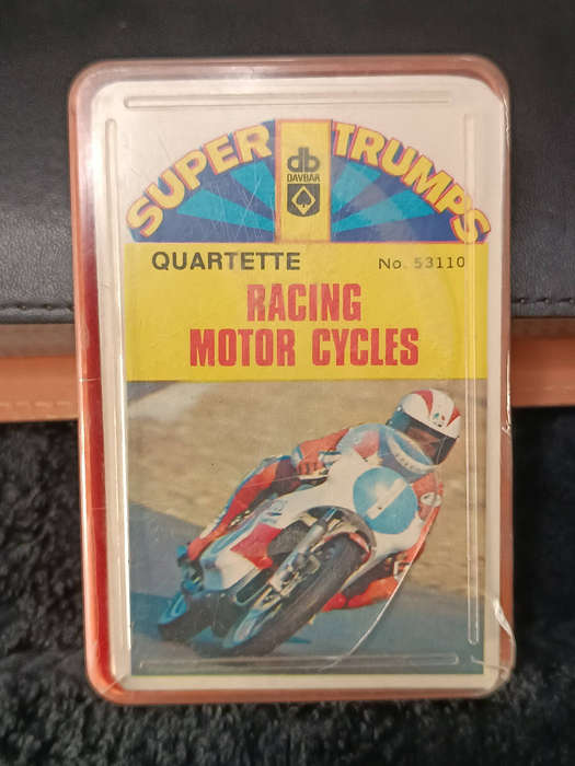 Racing Motorcycles Super Trumps card playing game vintage 1980