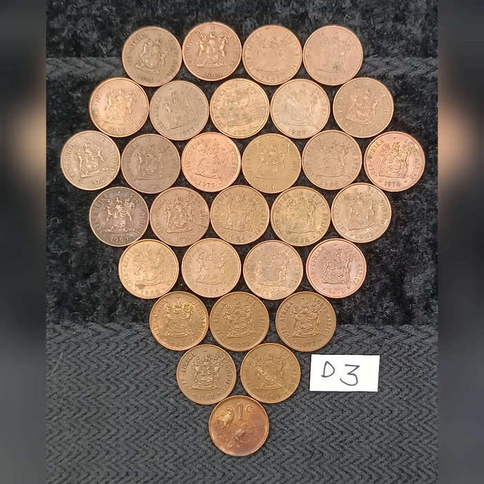 South Africa one cent coins lot D3 1c x 30
