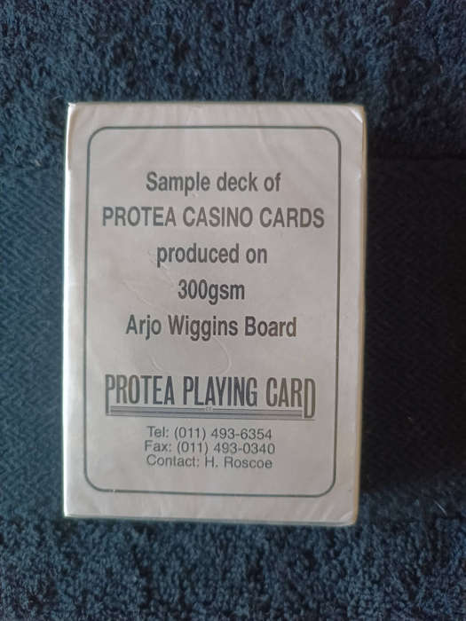 Protea playing cards sealed sample deck for casinos in the 80s