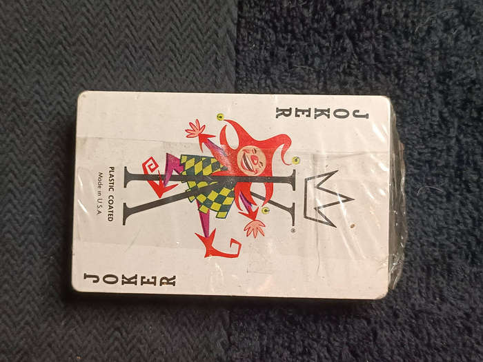 Vintage Plastic coated playing cards mint sealed made in USA