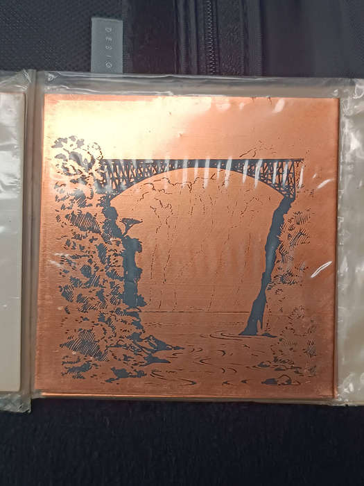 Rhodesia memorabilia copper coasters Victoria falls series set of 6