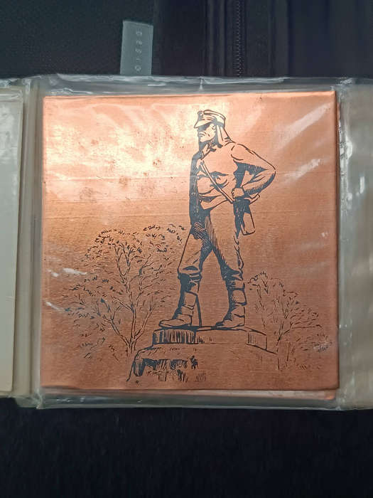 Rhodesia memorabilia copper coasters Victoria falls series set of 6