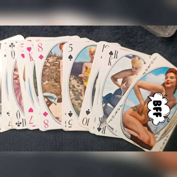 Vintage color nude playing cards 1950s