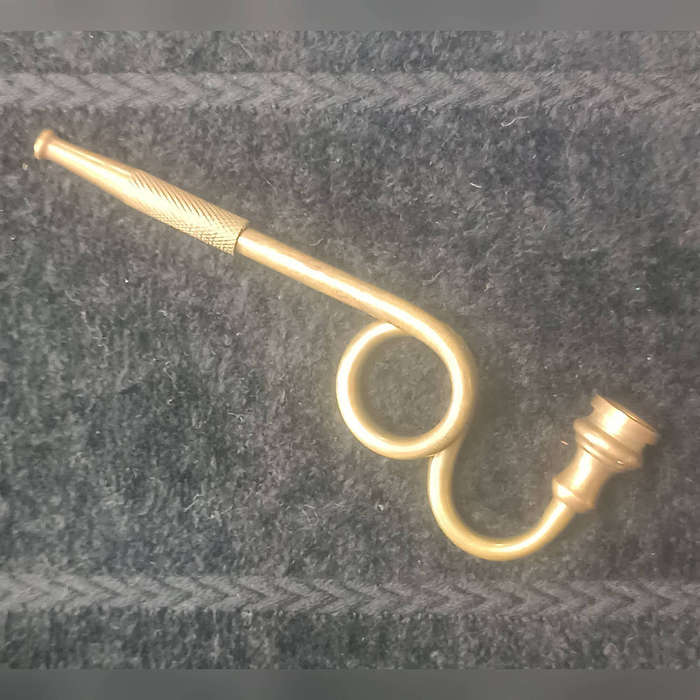 Vintage brass smoking pipe