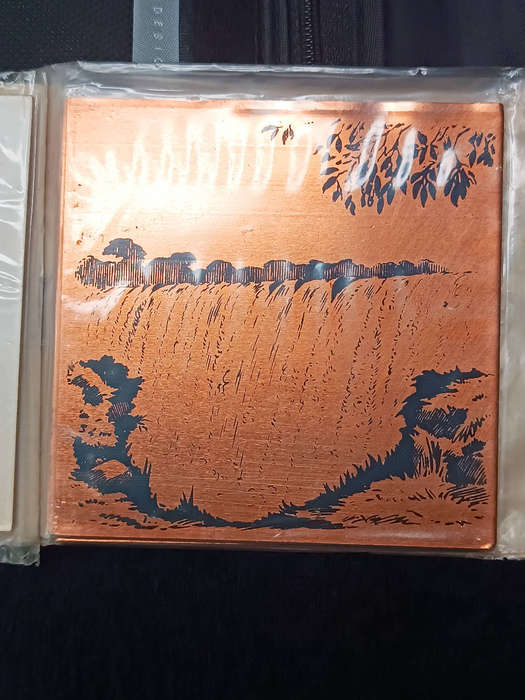 Rhodesia memorabilia copper coasters Victoria falls series set of 6