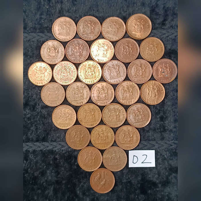 South Africa one cent coins lot D2 1c x 30