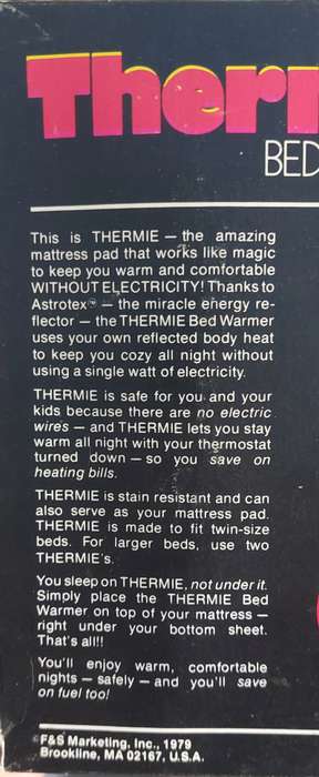 VERY FEW LEFT Thermie Bed Warmer