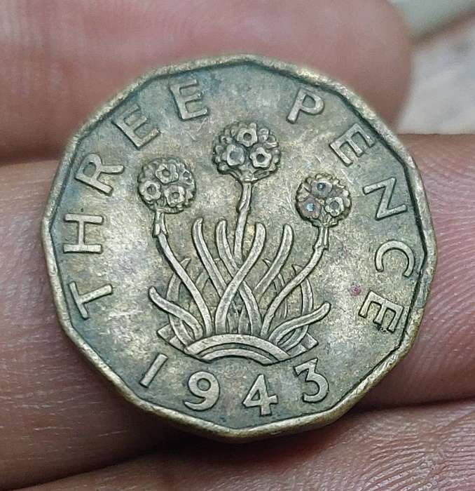 Rare 1943 3 pence coin