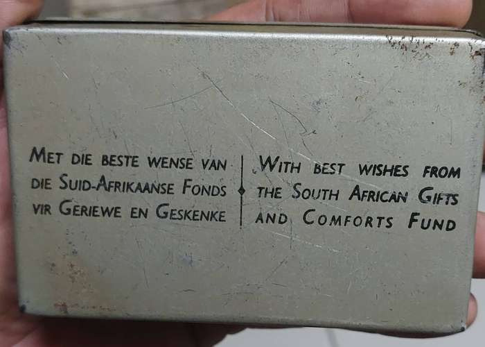 ORIGINAL World War II South African New Year 1945 ration tin