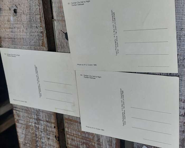 Vintage 1985 durban city hall postcard bid for all 3