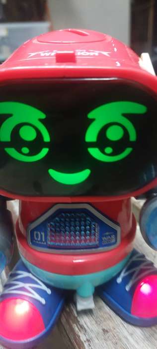 Battery operated dancing music robot