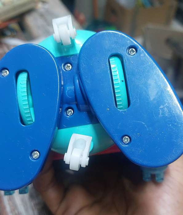Battery operated dancing music robot