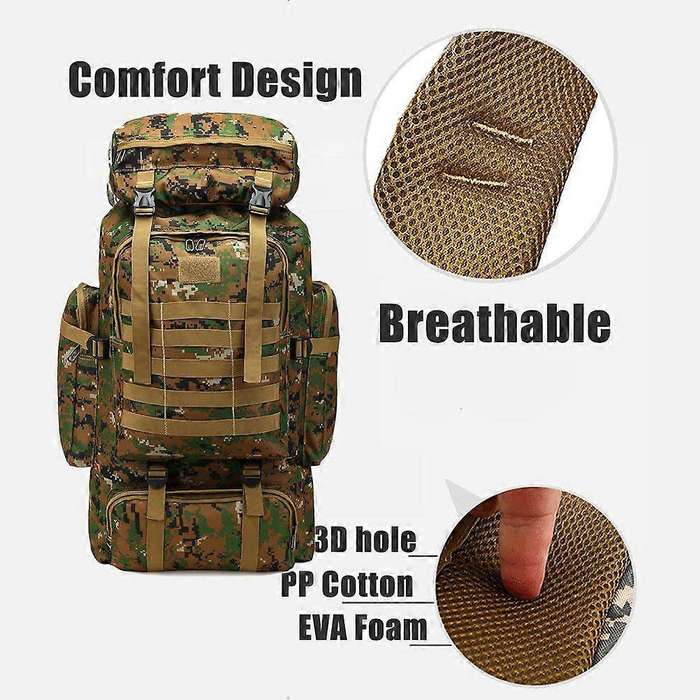 80L Camping & Hiking Large Capacity Travel and Tactical Backpack