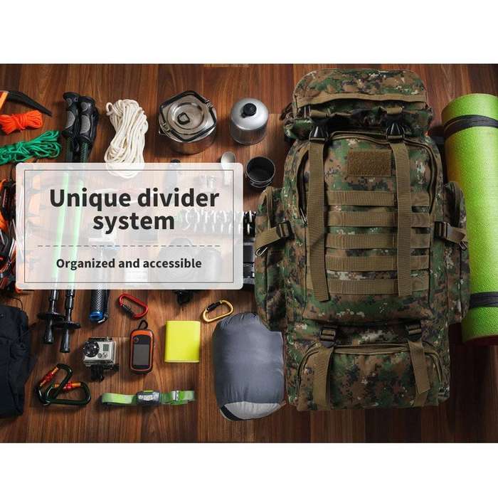 80L Camping & Hiking Large Capacity Travel and Tactical Backpack
