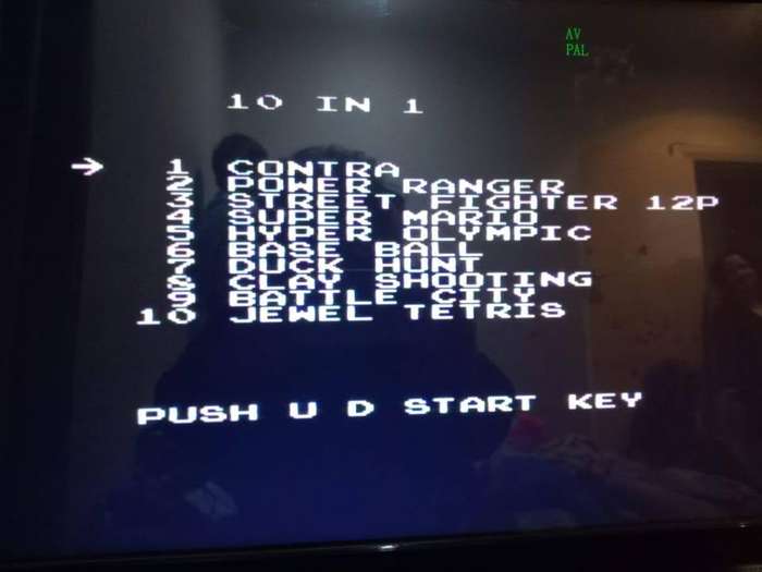 10 in 1  TV Game Cartridge ( includes Super Contra  )