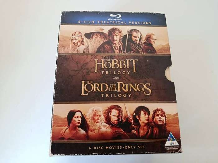 The Lord of the Rings Trilogy / The Hobbit Trilogy 6 Film Collection Blu Ray Set