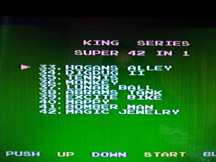 42 in 1 (no label) TV Game Cartridge