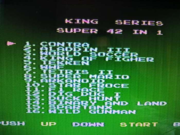 42 in 1 (no label) TV Game Cartridge