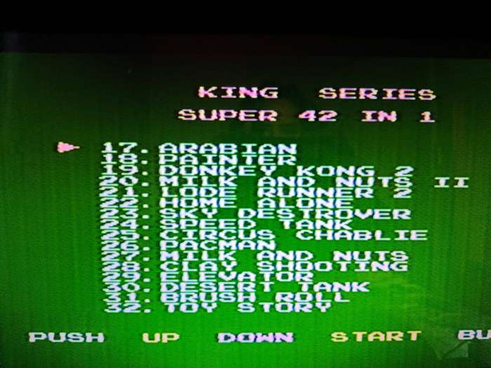 42 in 1 (no label) TV Game Cartridge