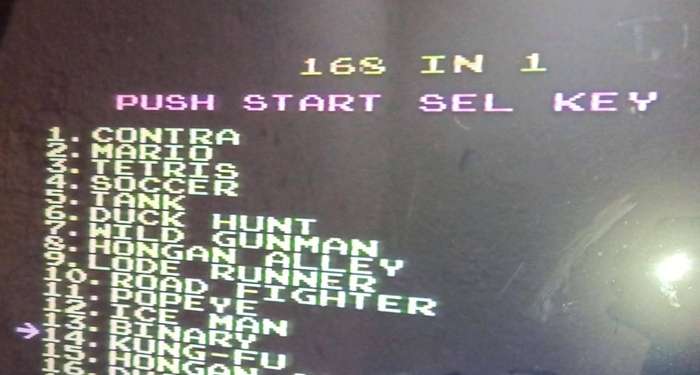 14 in 1 (168 in 1 on label)  TV Game Cartridge