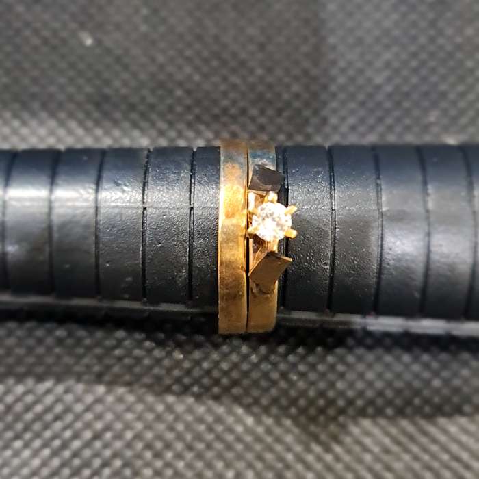 9CT YELLOW GOLD WEDDING SET