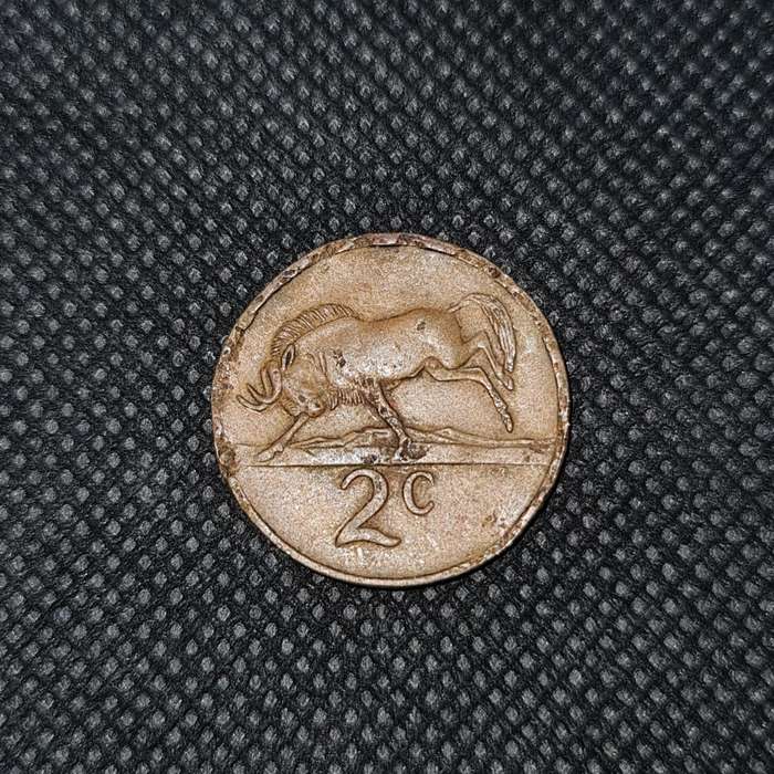 1989 SOUTH AFRICA  2 CENT COIN