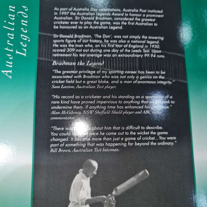 AUSTRALIAN LEGEND VALE 'THE DON' 1908 -2001 CRICKET