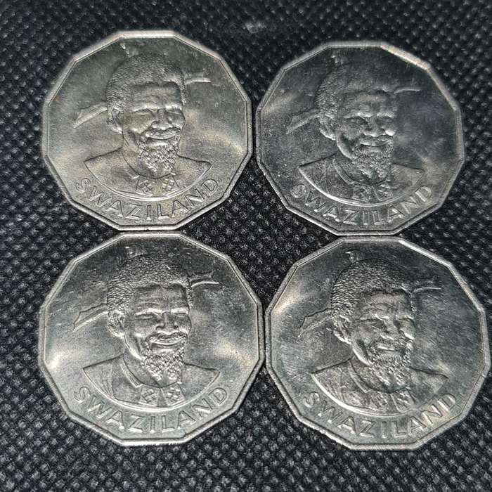 4 X 1981 SWAZILAND  50 CENT COINS