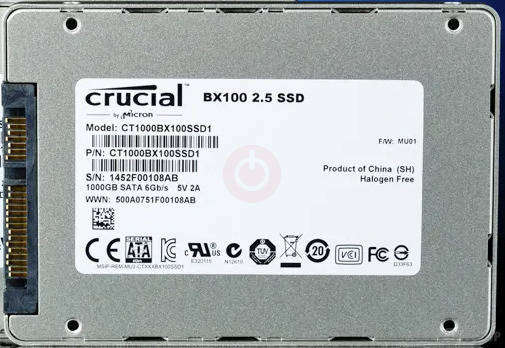 CRUCIAL BX100 2.5" SSD 1TB STORAGE
