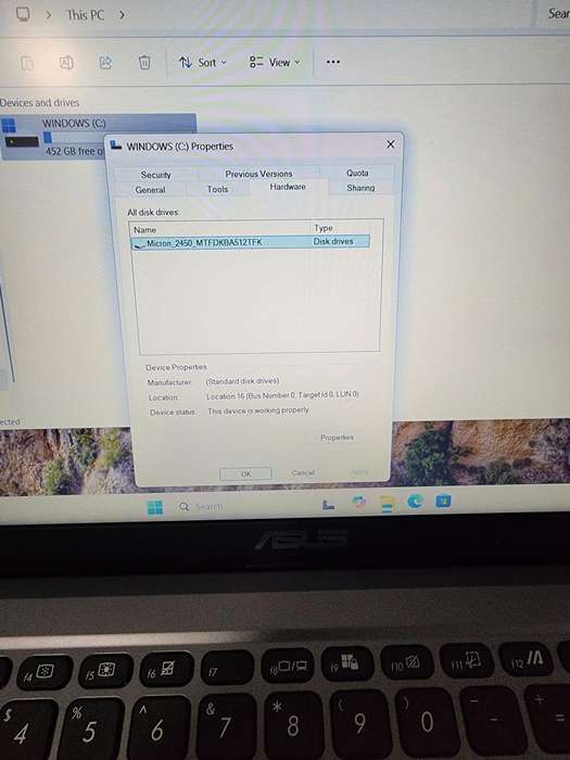 aSUS VIVOBOOK X515 CORE I3 10TH GEN 512GIG NVME 8GIG RAM WINDOWS 11 24H2