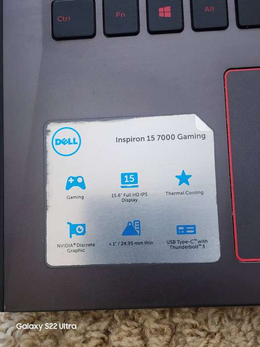Dell 15 7000 gaming  Core i7 7th gen 960gig ssd 16gig ram NVIDIA 1050Ti graphics Windows 11pro 24h2