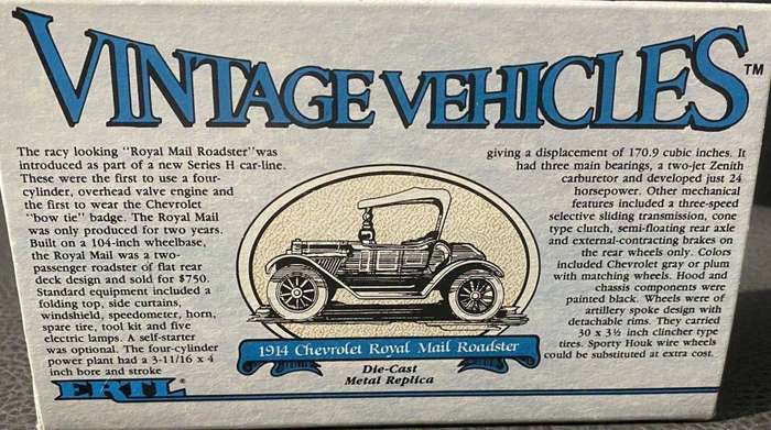 Chevrolet 1914 Ertl-2543 Green Boxed 1-43