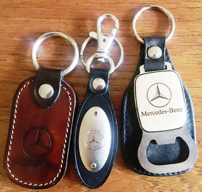 Mercedes Benz Keyrings Leather & Metal x3