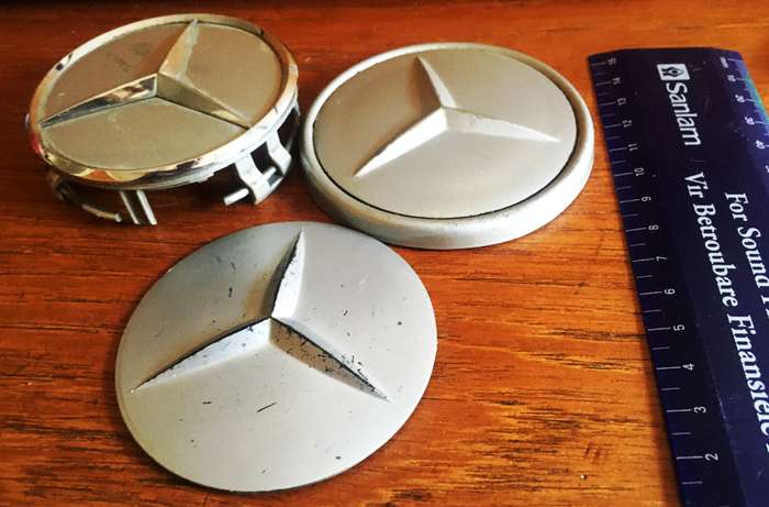 Mercedes Benz Wheel Cap Centre Badge Plastic x3