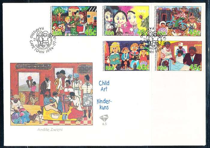 RSA -  1994  - Children's Paintings  -    F/D  COVER - FINE  ITEM
