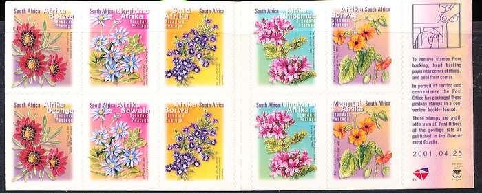 RSA   -  2001  -  DEFINITIVE  COMPLETE  BOOKLET   -  25/04/2001 -   FINE  MINT