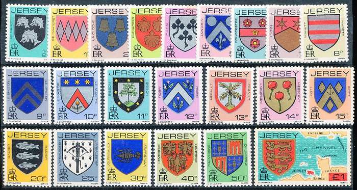 JERSEY   - 1981   New Definitive Issue  SET  to the POUND   -  FINE   MINT