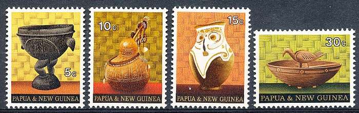 PAPUA NEW GUINEA 1970 -   Native Artifacts  FULL  SET    -   MINT