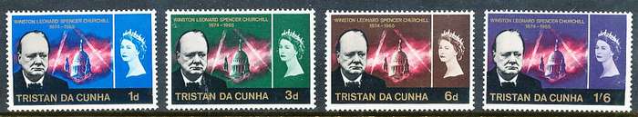 TRISTAN da CUNHA  - 1966   Winston Churchill  SET  -    FINE  MINT