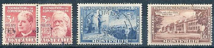 AUSTRALIA  1950 -   Foundation of Commonwealth  FULL SET  -   FINE USED
