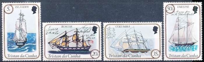 TRISTAN da CUNHA  - 1983  Ships    SET  -  FINE  MINT