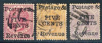 CEYLON  1885  -  QVIC    OVERPRINTS   -  FINE USED  - R800