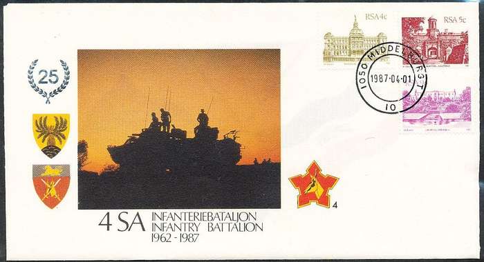 RSA   -  SA  ARMY   COVER   no 4   -   FINE ITEM