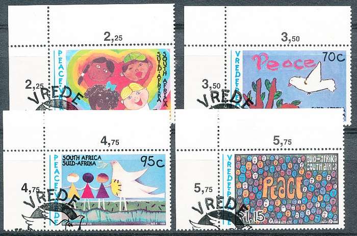 RSA -  1994  -   Peace Campaign - Children's Paintings  SET - FINE  CTO USED