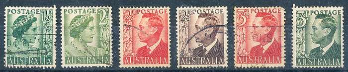 AUSTRALIA  1950 -   Queen Elizabeth /  King George  SET -   FINE   USED